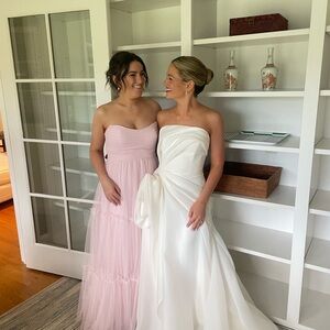 Dessy collection strapless gown